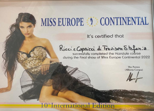 miss europe attestato